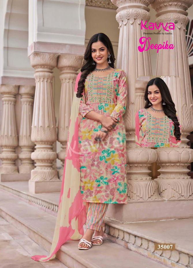 Deepika Vol 35 By Kavya Straight Kurti With Bottom Dupatta Suppliers In India